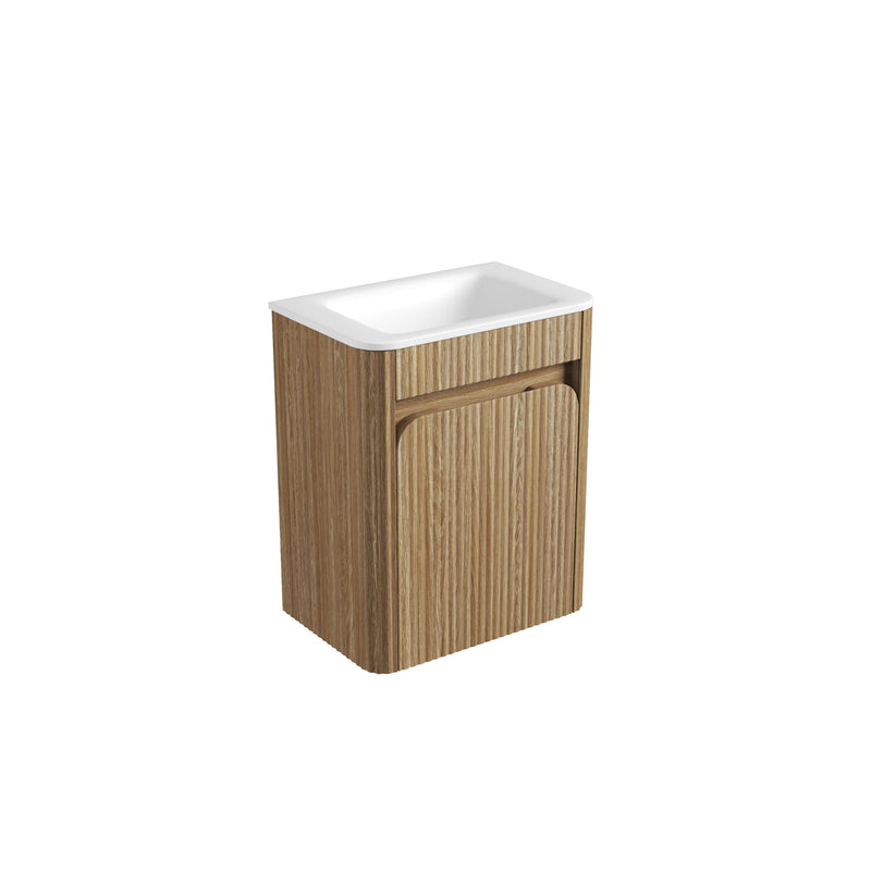 Aulic Mini Hartelle Fluted Wall Hung 470mm Vanity