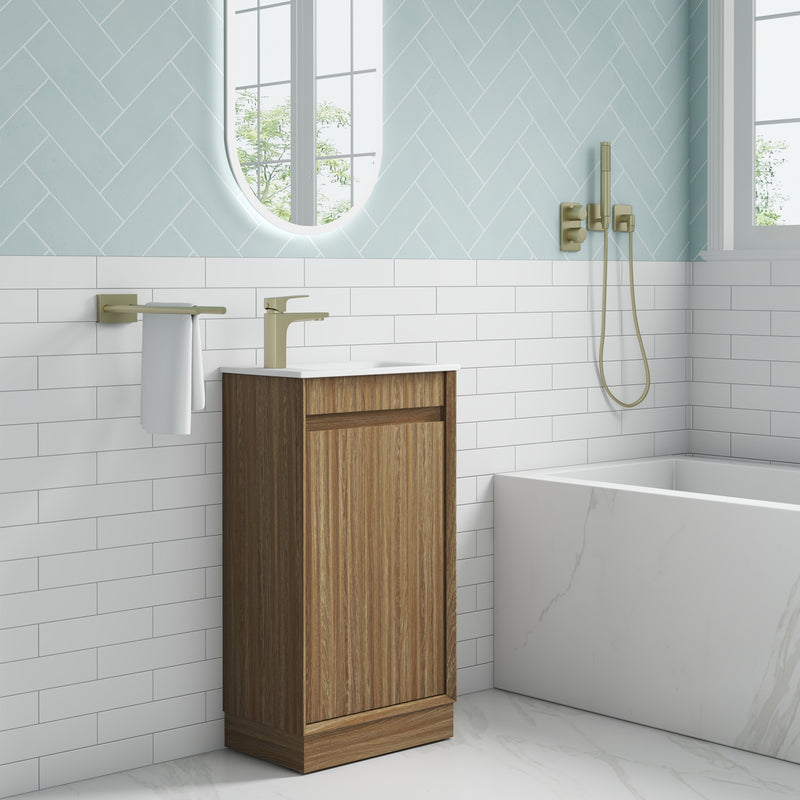 Aulic Mini Ravia Fluted Floor Standing 450mm Vanity