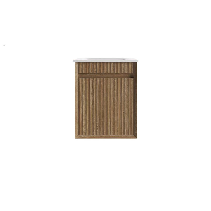 Aulic Mini Ravia Fluted Wall Hung 450mm Vanity