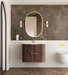 Otti Havana Sable Walnut Fluted Wall Hung Curve Vanity