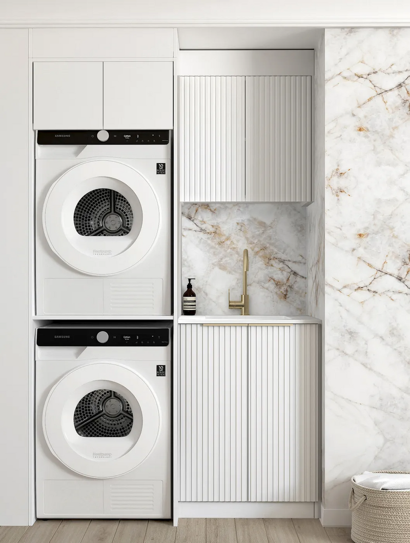 Otti Laundry Kit 1305 Noosa White with Stone Top