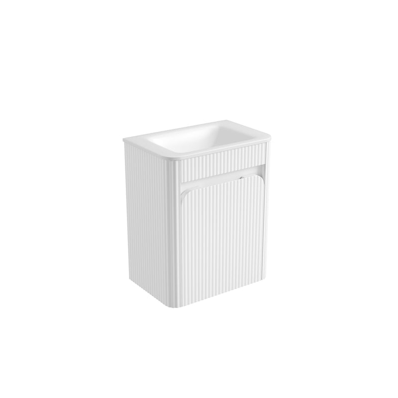 Aulic Mini Hartelle Fluted Wall Hung 470mm Vanity