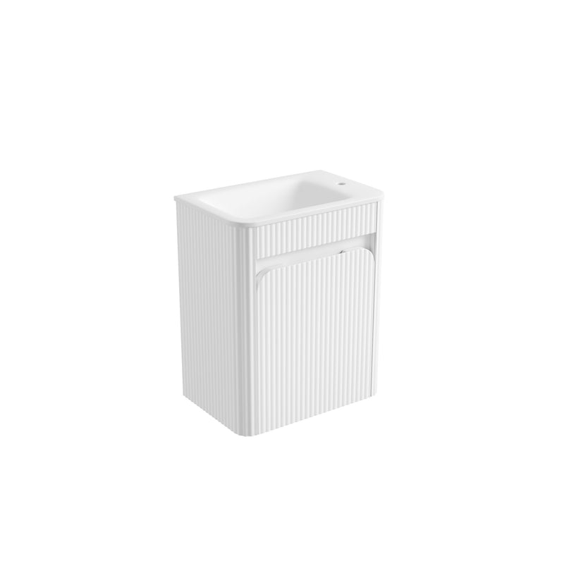 Aulic Mini Hartelle Fluted Wall Hung 470mm Vanity