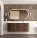 Otti Havana Sable Walnut Fluted Wall Hung Curve Vanity