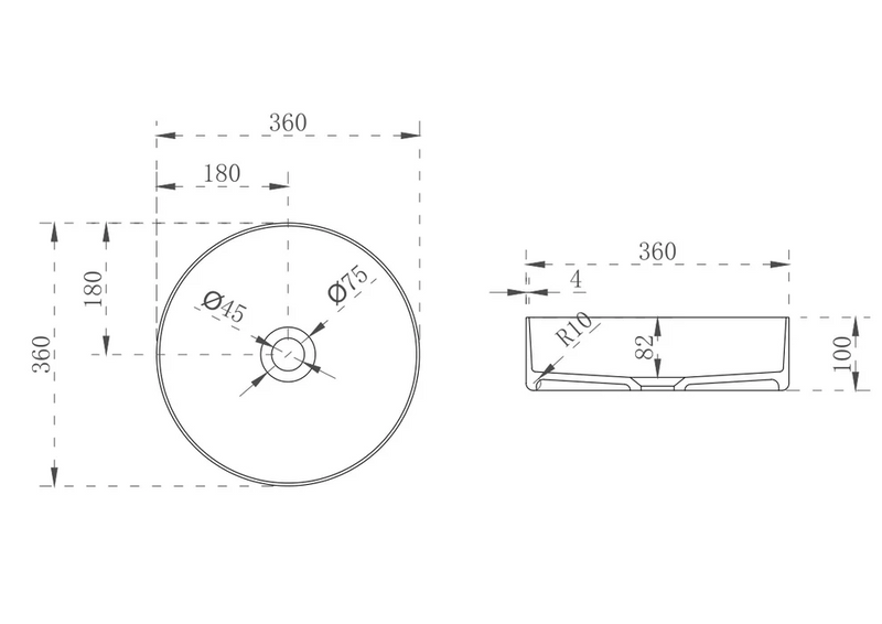 Cassa Design Wow Translucency Round Above Counter Basin
