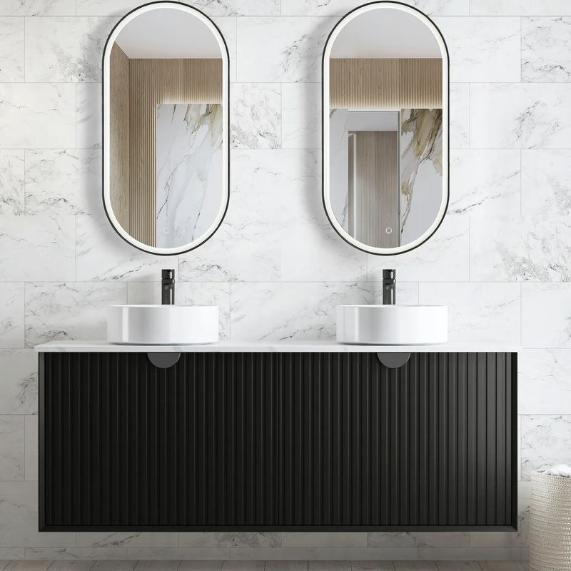 Otti Marlo Matte Black Wall Hung Vanity