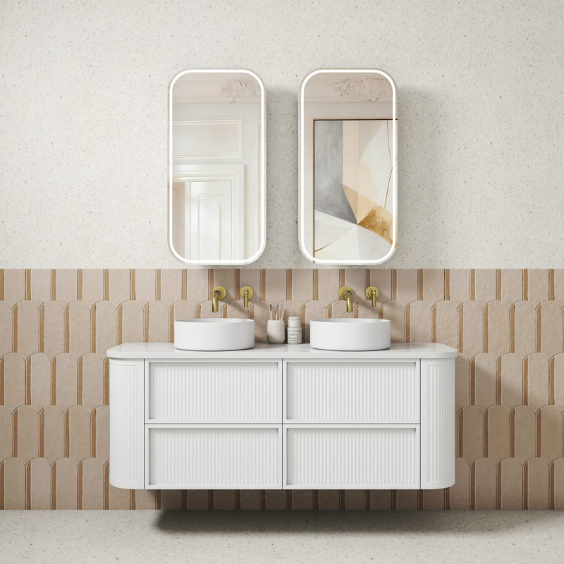 Aulic Ramee Fluted Wall Hung Vanity
