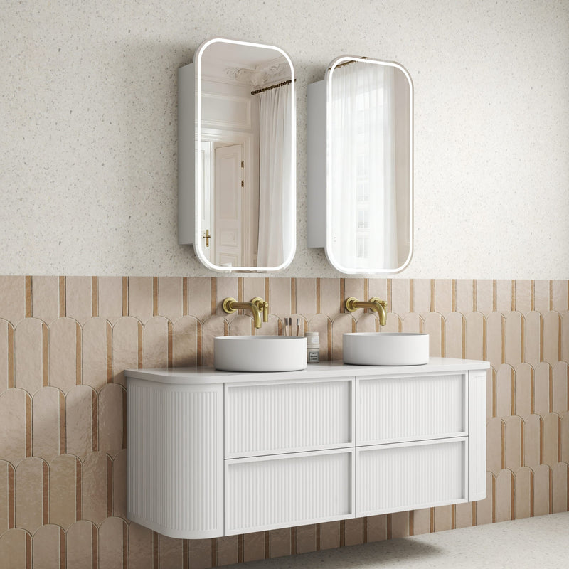 Aulic Ramee Fluted Wall Hung Vanity