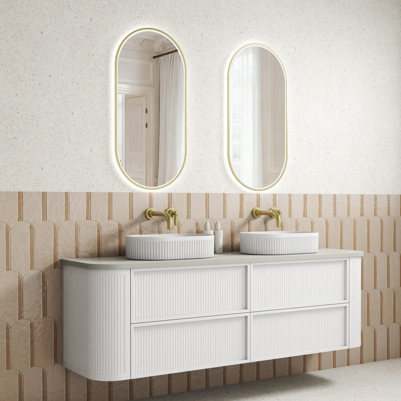Aulic Ramee Fluted Wall Hung Vanity