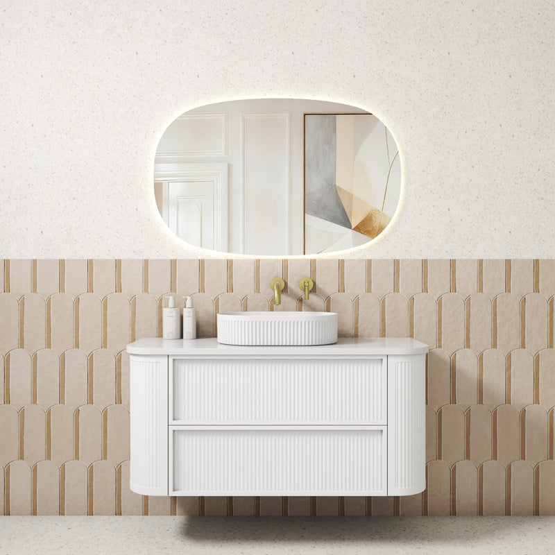 Aulic Ramee Fluted Wall Hung Vanity