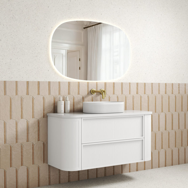Aulic Ramee Fluted Wall Hung Vanity