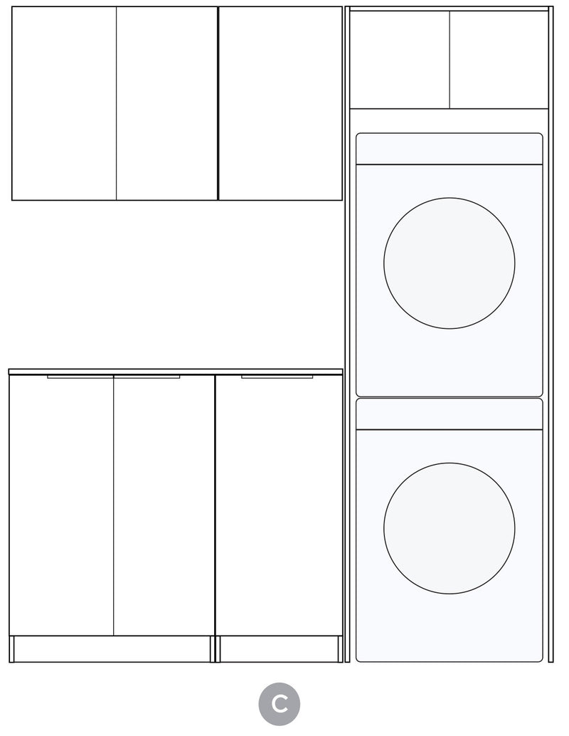 Otti Laundry Kit 1715 Byron/Bondi Oak with Stoen Top