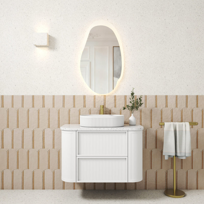 Aulic Ramee Fluted Wall Hung Vanity