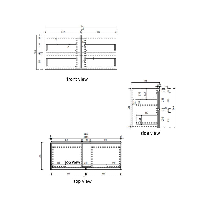 Aulic Venetta Framed Wall Hung Vanity