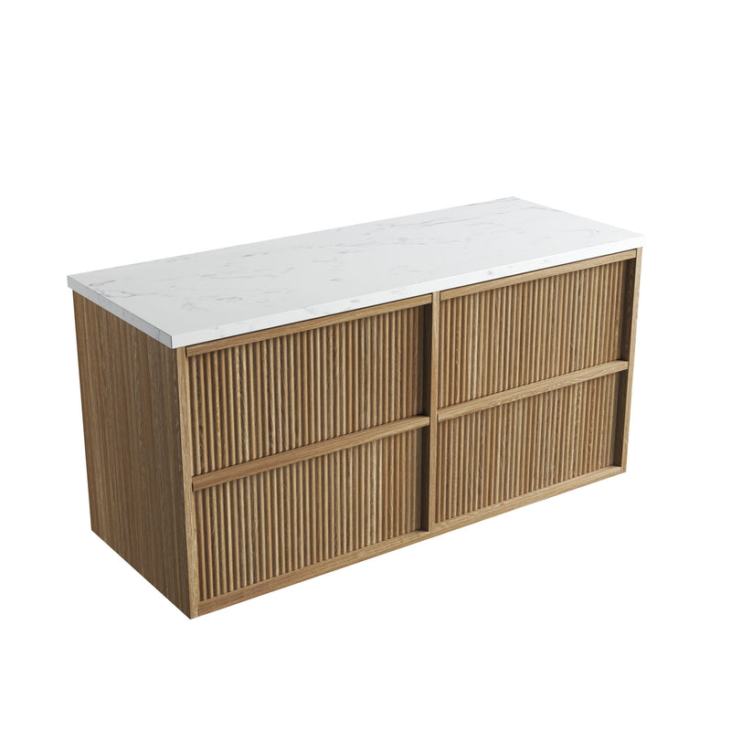 Aulic Venetta Fluted Framed Wall Hung Vanity