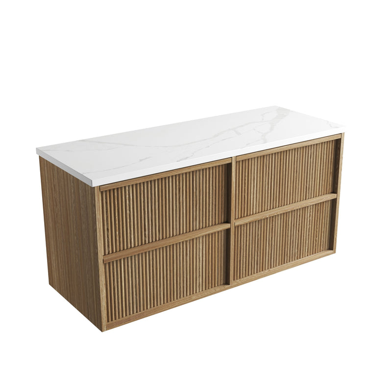 Aulic Venetta Fluted Framed Wall Hung Vanity