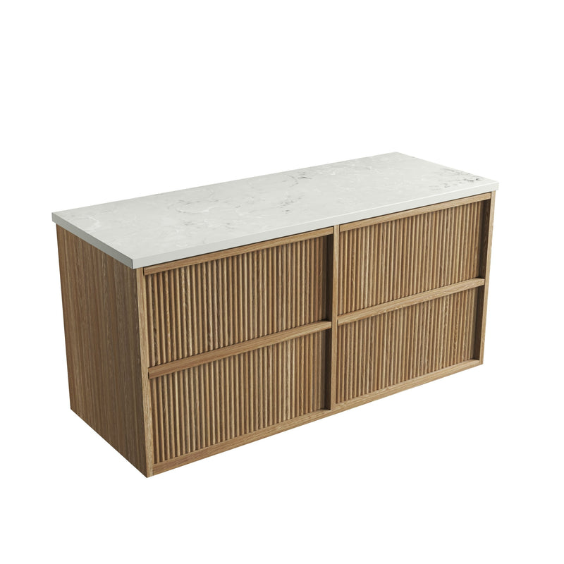 Aulic Venetta Fluted Framed Wall Hung Vanity