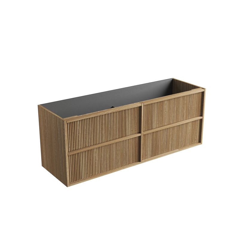 Aulic Venetta Fluted Framed Wall Hung Vanity