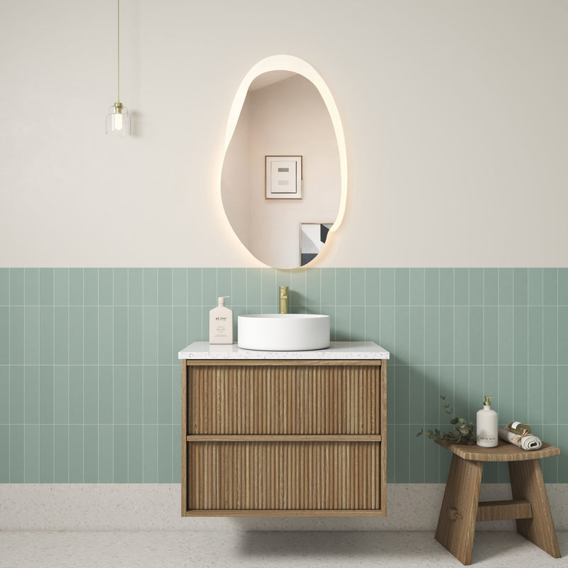 Aulic Venetta Fluted Framed Wall Hung Vanity