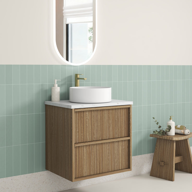 Aulic Venetta Fluted Framed Wall Hung Vanity