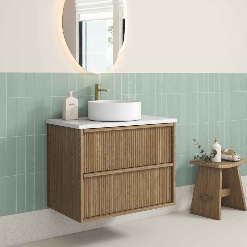 Aulic Venetta Fluted Framed Wall Hung Vanity
