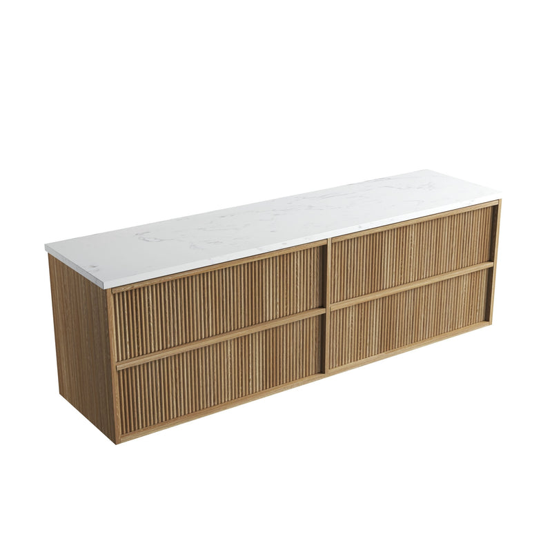 Aulic Venetta Fluted Framed Wall Hung Vanity
