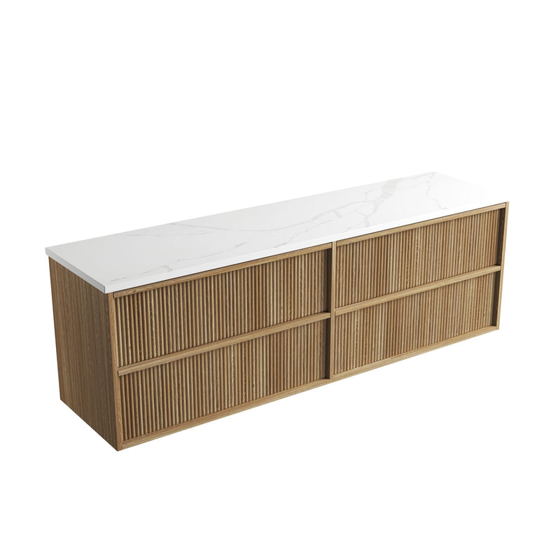 Aulic Venetta Fluted Framed Wall Hung Vanity