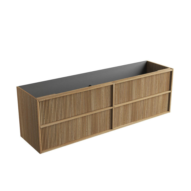 Aulic Venetta Fluted Framed Wall Hung Vanity