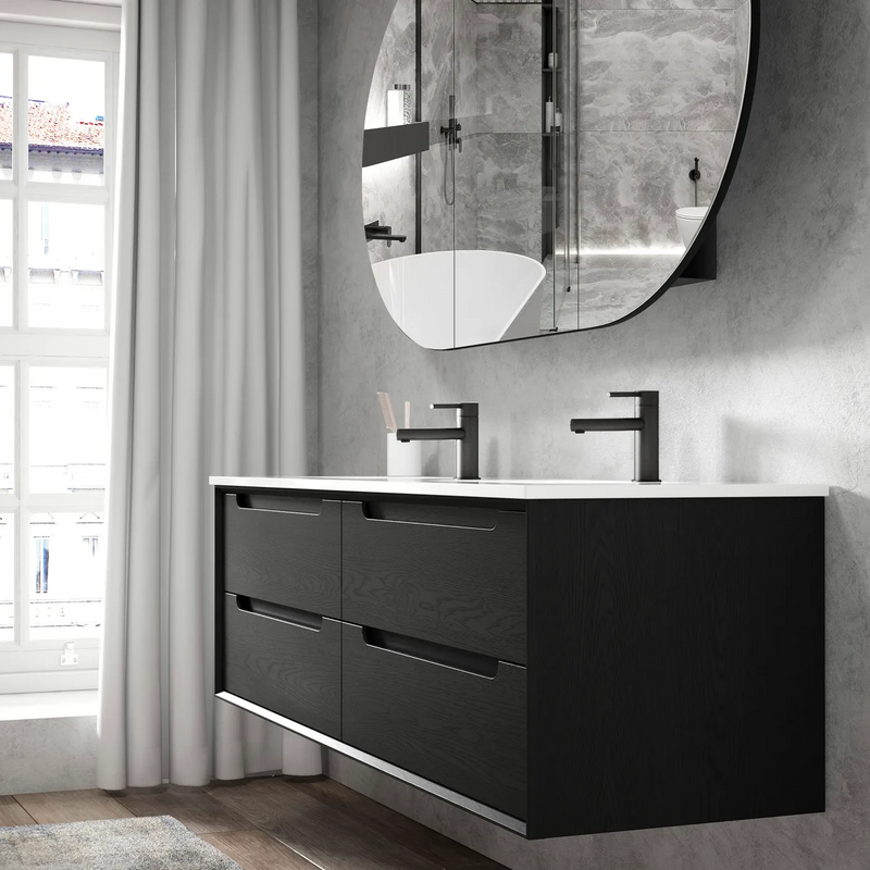 Otti Byron Black Oak Wall Hung Vanity