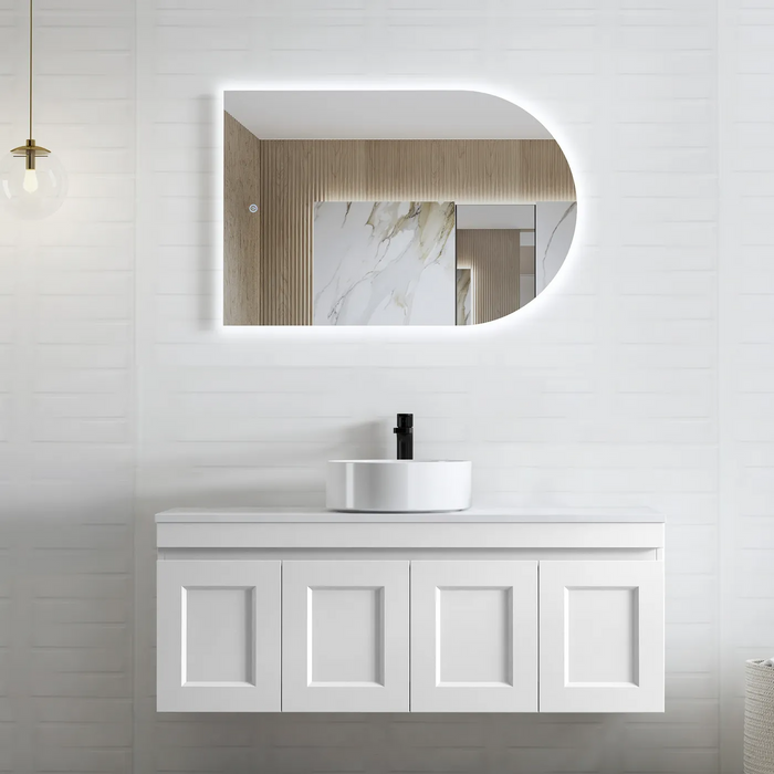 Otti Hampton Mark II Satin White Wall Hung Vanity