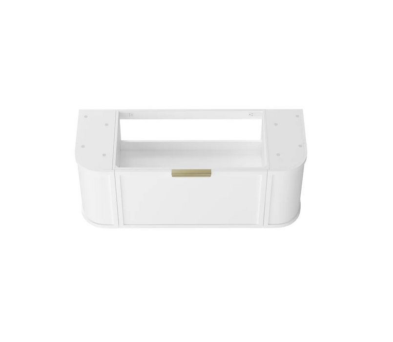 Otti Hampshire Satin White Wall Hung Curve Vanity
