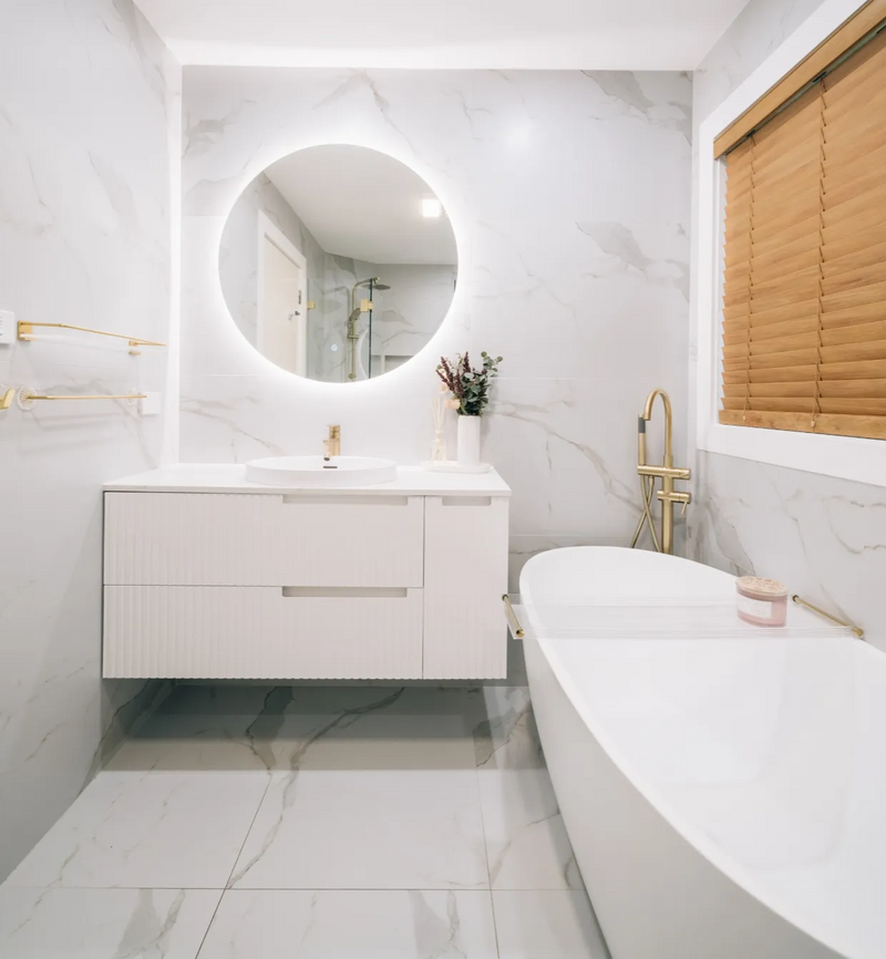 Otti Noosa Satin White Wall Hung Vanity