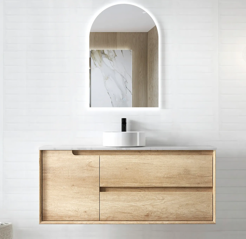 Otti Byron Natural Oak Wall Hung Vanity