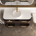 Otti Havana Sable Walnut Fluted Wall Hung Curve Vanity