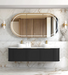 Otti Hampshire Satin Black Wall Hung Curve Vanity