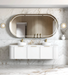 Otti Hampshire Satin White Wall Hung Curve Vanity