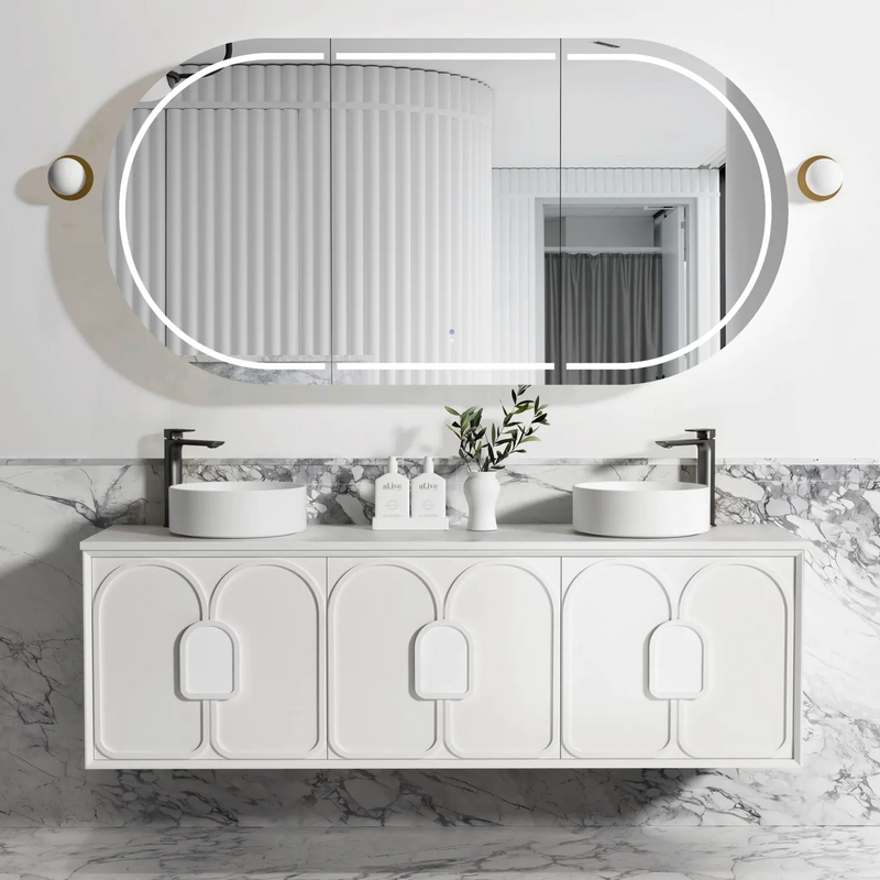Otti Laguna Mk II Matte White Wall Hung Vanity