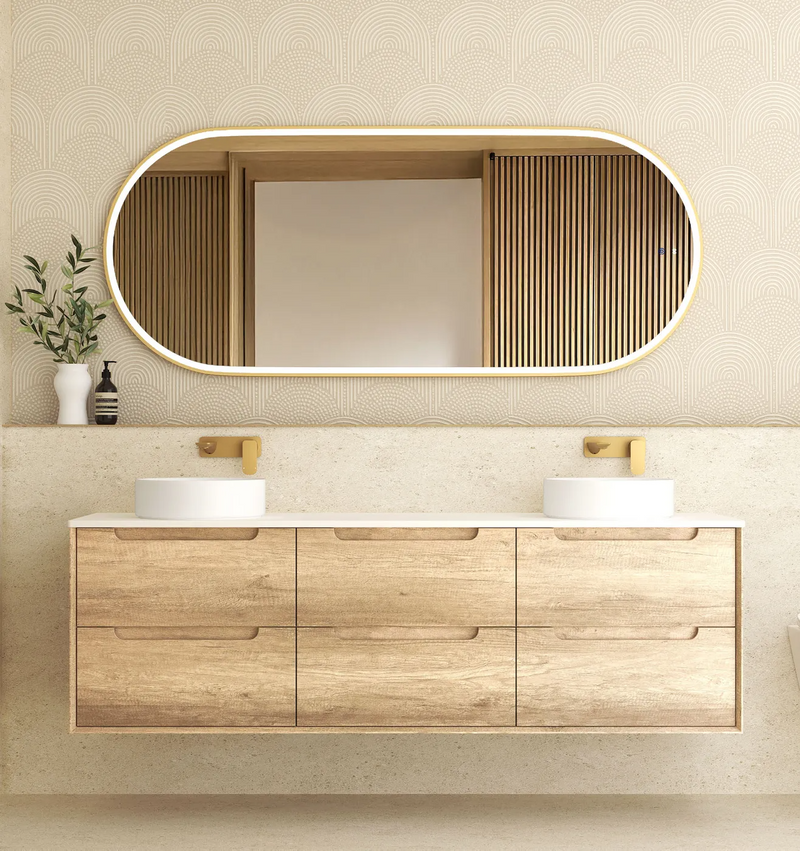 Otti Byron Natural Oak Wall Hung Vanity