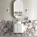 Otti Hampshire Satin White Wall Hung Curve Vanity