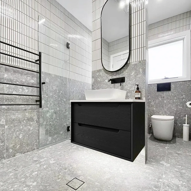 Otti Byron Black Oak Wall Hung Vanity