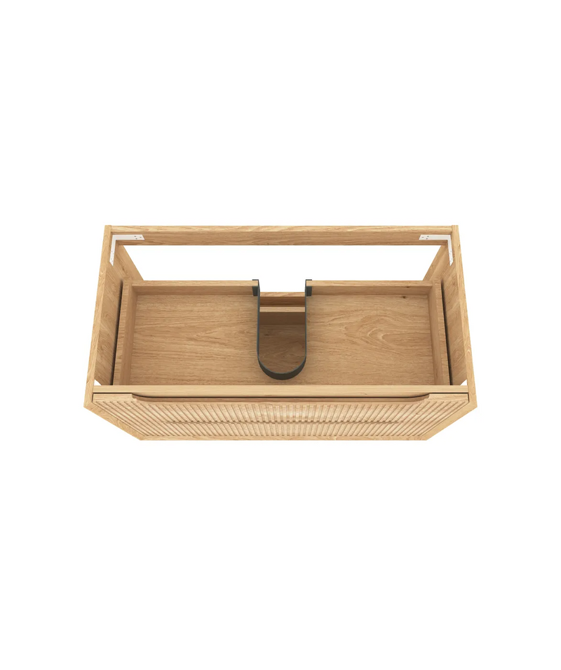 Otti Byron Fluted Woodland Oak Wall Hung Vanity