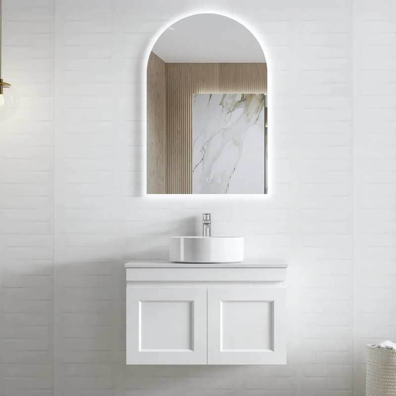 Otti Hampton Mark II Satin White Wall Hung Vanity