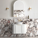 Otti Hampshire Satin White Wall Hung Curve Vanity