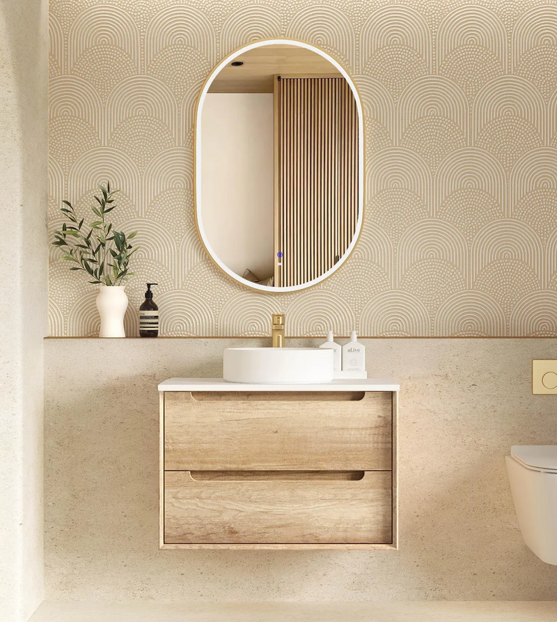 Otti Byron Natural Oak Wall Hung Vanity