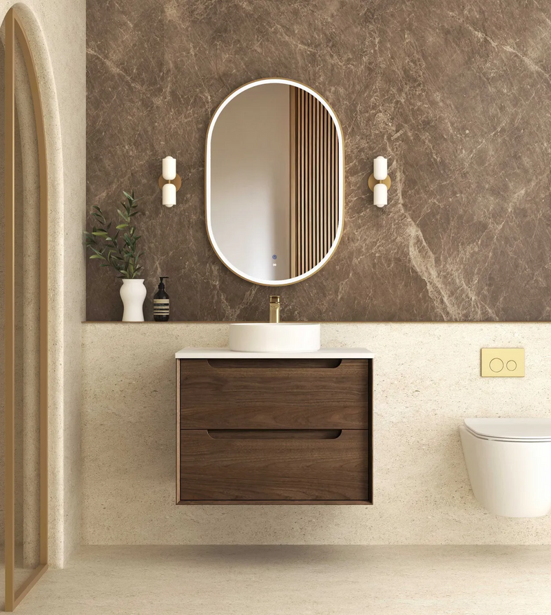 Otti Byron Sable Walnut Wall Hung Vanity