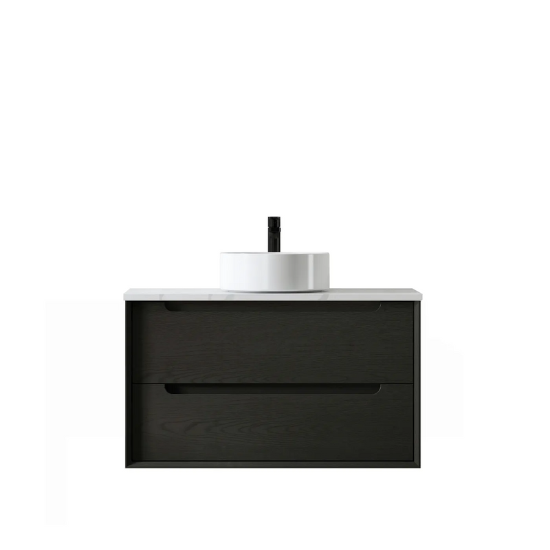Otti Byron Black Oak Wall Hung Vanity