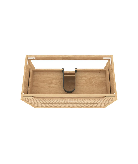 Otti Byron Fluted Woodland Oak Wall Hung Vanity