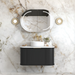 Otti Hampshire Satin Black Wall Hung Curve Vanity