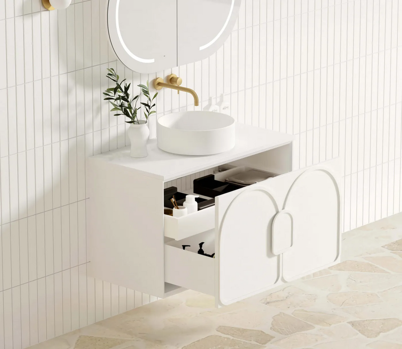 Otti Laguna Mk II Matte White Wall Hung Vanity