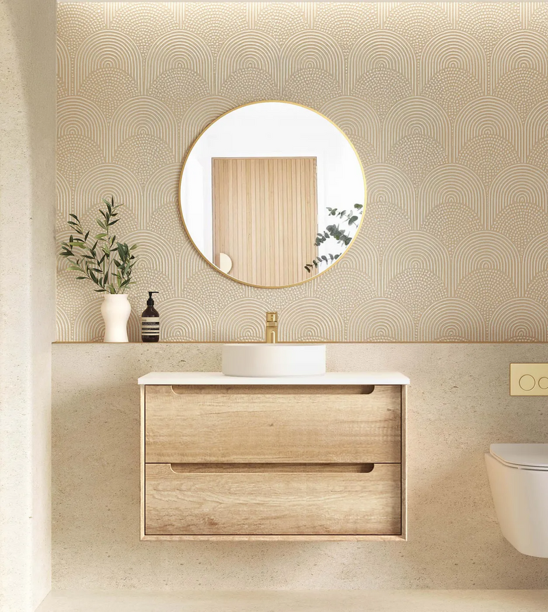 Otti Byron Natural Oak Wall Hung Vanity